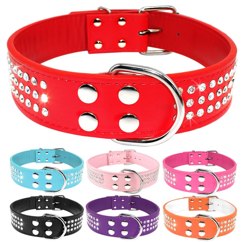 Crystal Studded Large Dog Collar - Pawsitivetrends