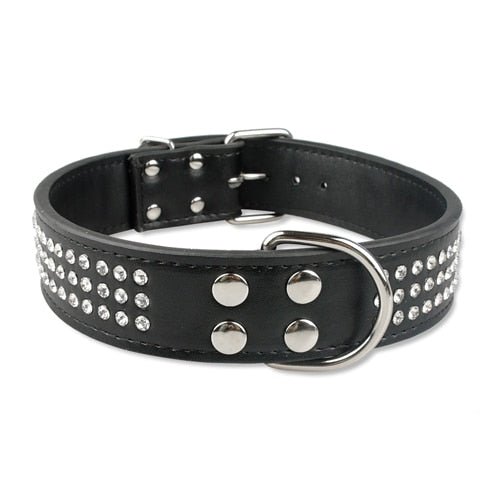 Crystal Studded Large Dog Collar - Pawsitivetrends