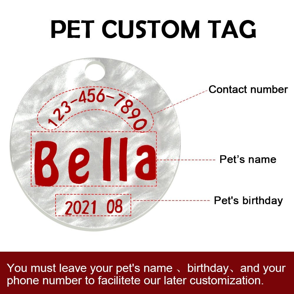 Customized ID Tags W Birthday - Pawsitivetrends