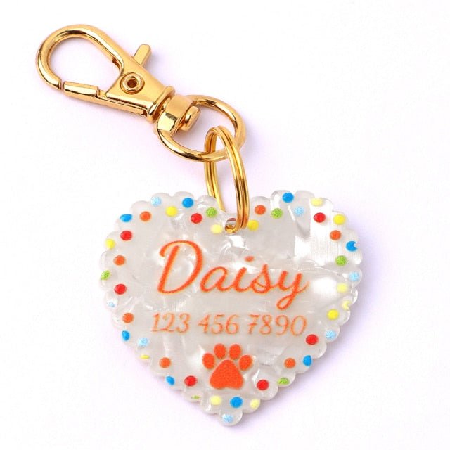 Engraved Color Heart Tag - Pawsitivetrends