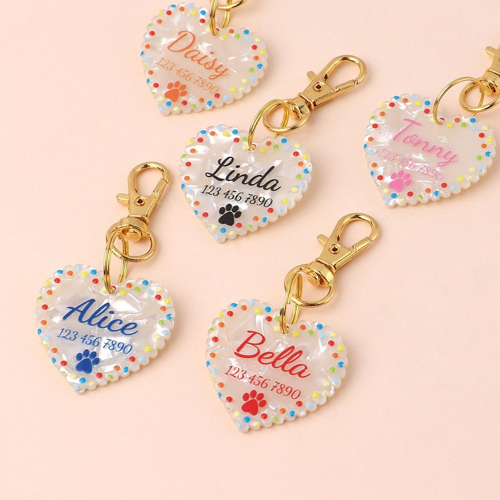 Engraved Color Heart Tag - Pawsitivetrends