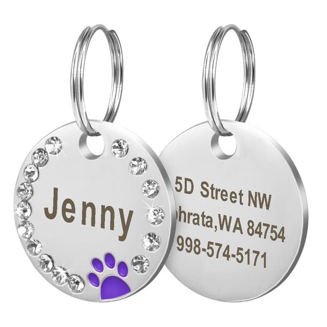 Engraved Paw ID Tag - Pawsitivetrends