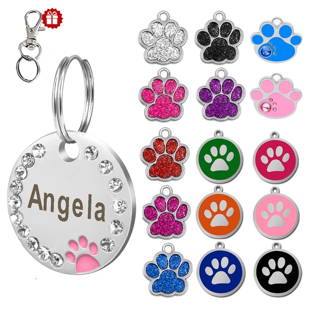 Engraved Paw ID Tag - Pawsitivetrends