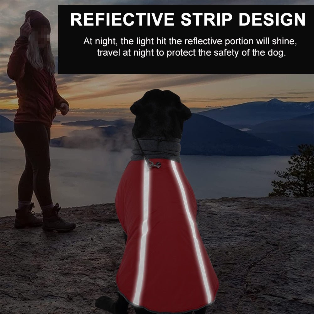 Fleece Reflective Striped Jacket - Pawsitivetrends