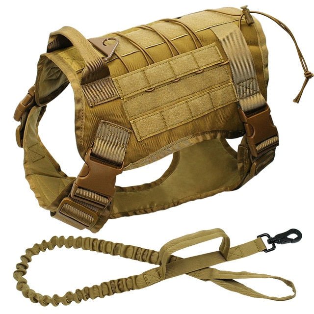 Military Tactical Dog Harness & Bungee Leash - Pawsitivetrends