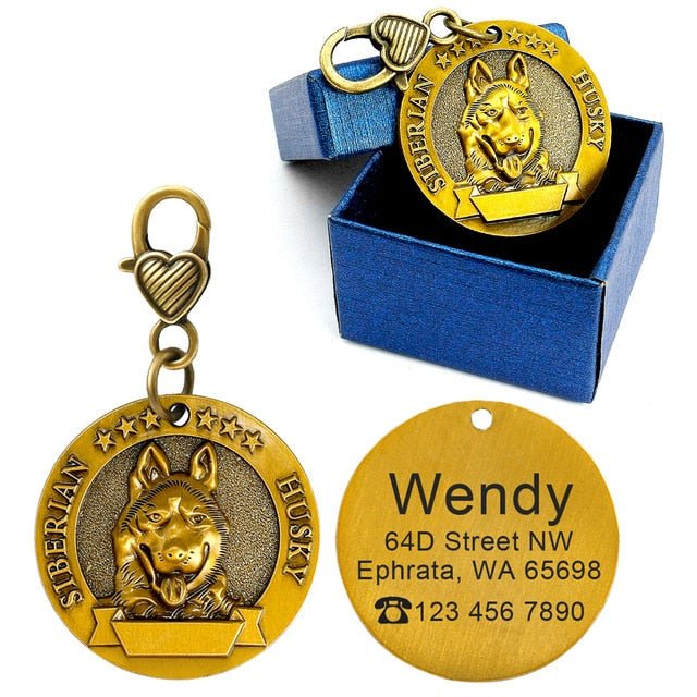 Personalized Breed Metal ID Tag - Pawsitivetrends