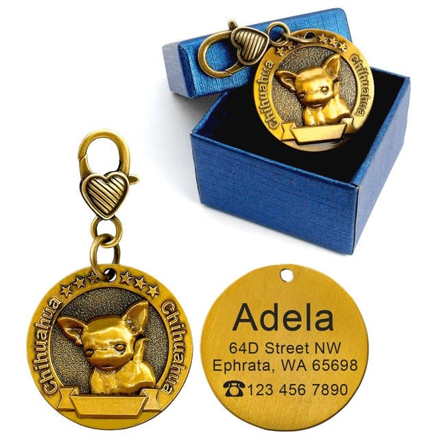 Personalized Breed Metal ID Tag - Pawsitivetrends