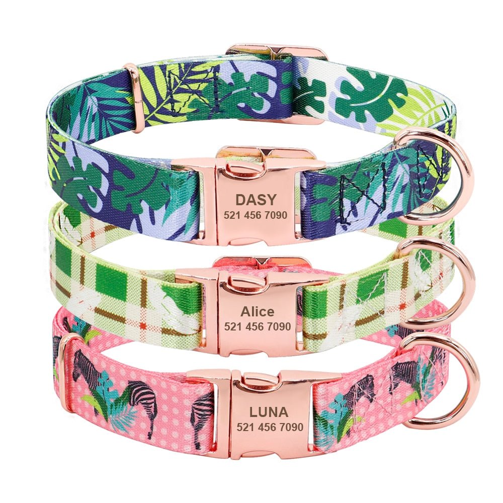 Personalized Custom Printed Engraved Collar - Pawsitivetrends