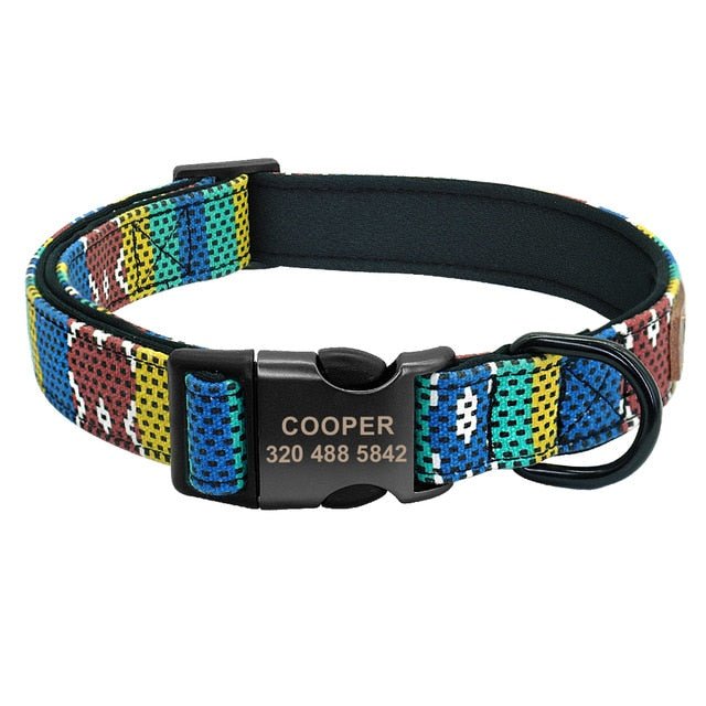 Personalized Dark Pattern Engraved Collar - Pawsitivetrends