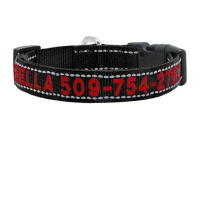 Personalized Embroidered Reflective Collar - Pawsitivetrends