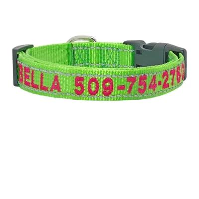 Personalized Embroidered Reflective Collar - Pawsitivetrends