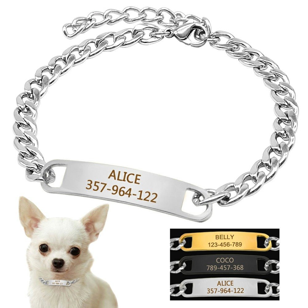 Personalized Engraved Chain Collar - Pawsitivetrends