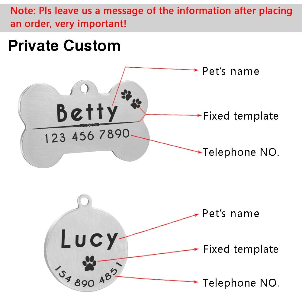 Personalized Engraved ID Tags - Pawsitivetrends