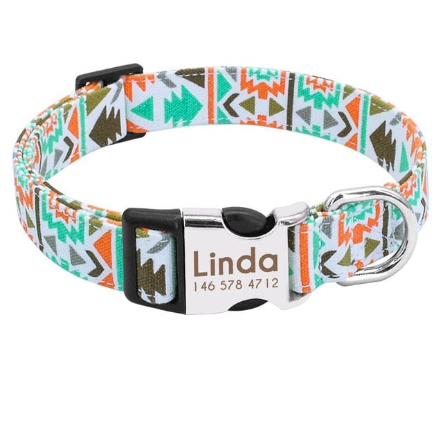 Personalized Engraved Printed Dog Collar - Pawsitivetrends