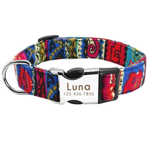 Personalized Engraved Printed Dog Collar - Pawsitivetrends