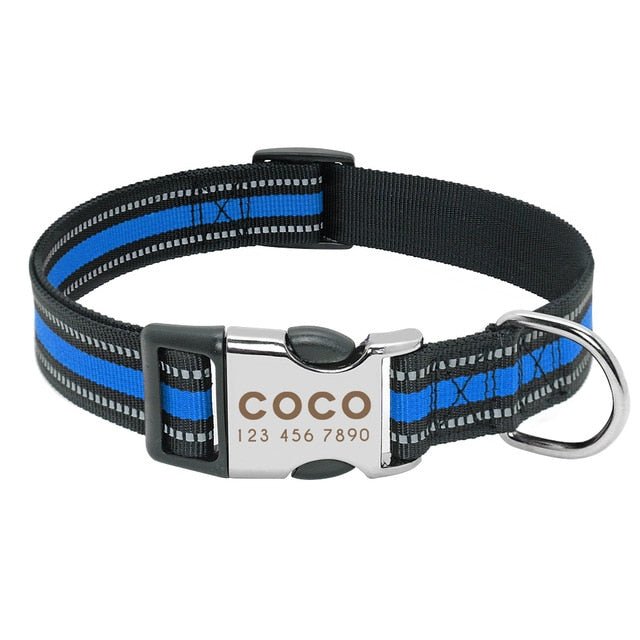Personalized Engraved Reflective Dog Collar - Pawsitivetrends