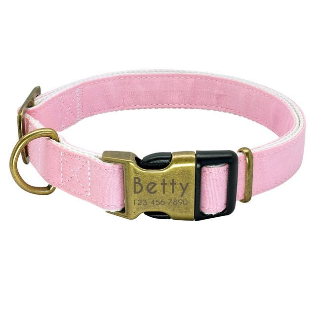 Personalized Engraved Solid Adjustable Dog Collar - Pawsitivetrends