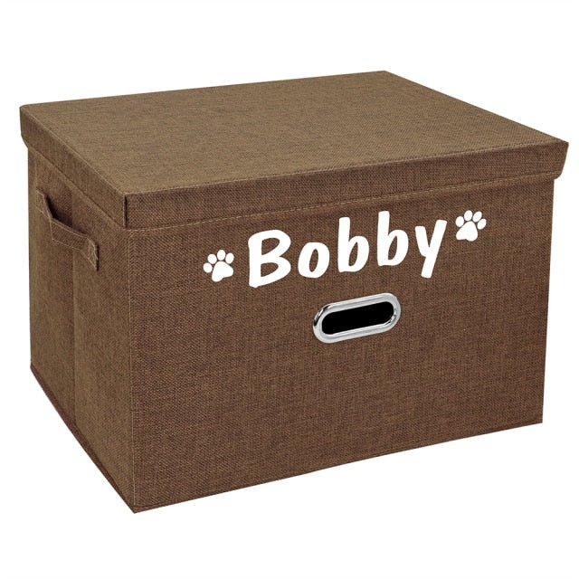 Personalized Pet Folding Storage Box With Lid - Pawsitivetrends