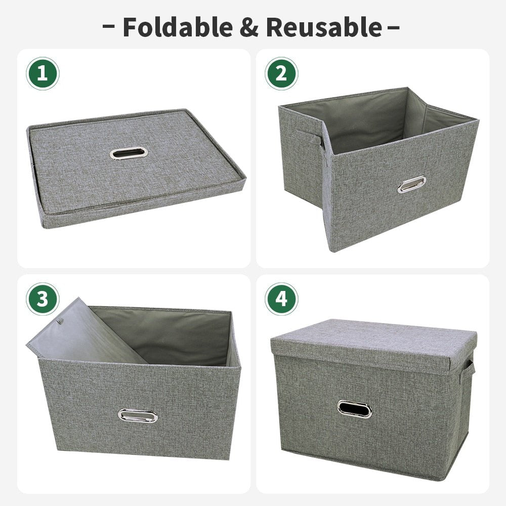 Personalized Pet Folding Storage Box With Lid - Pawsitivetrends