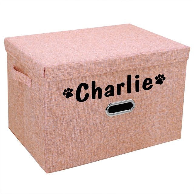 Personalized Pet Folding Storage Box With Lid - Pawsitivetrends