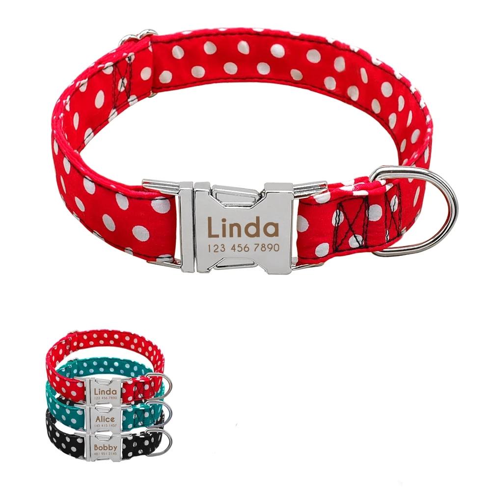Personalized Polka Dot Collar - Pawsitivetrends
