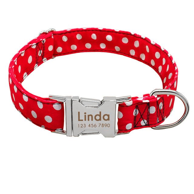 Personalized Polka Dot Collar - Pawsitivetrends