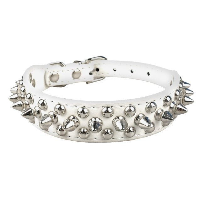 Spiked Rivet Studded Leather Collars - Pawsitivetrends